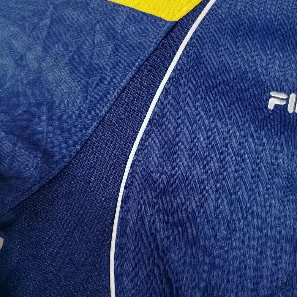 FILA Pullover Youth Small Blue 1/4 Zip Tonobaba Junior High School Japanese